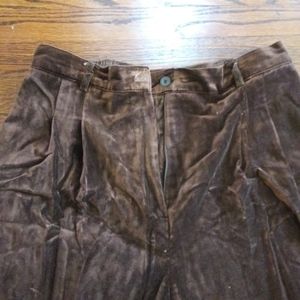 🎉5/$18 Velour brown trouser pants